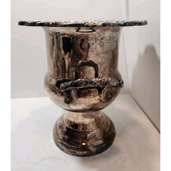 Vtg Oneida Silver Plate Champagne Wine Cooler Ice Bucket Chiller with Handles - Picture 5 of 16